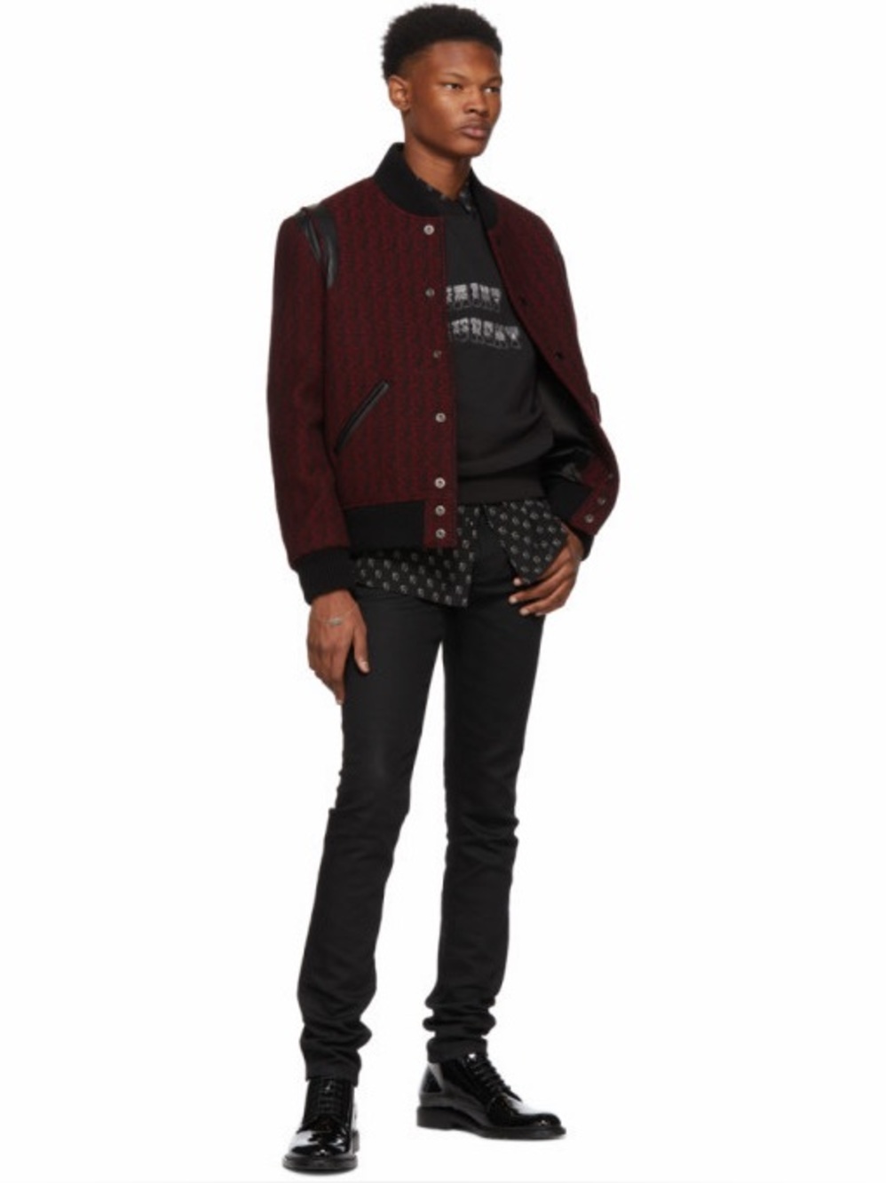 Saint Laurent Black Western Logo Sweatshirt xs